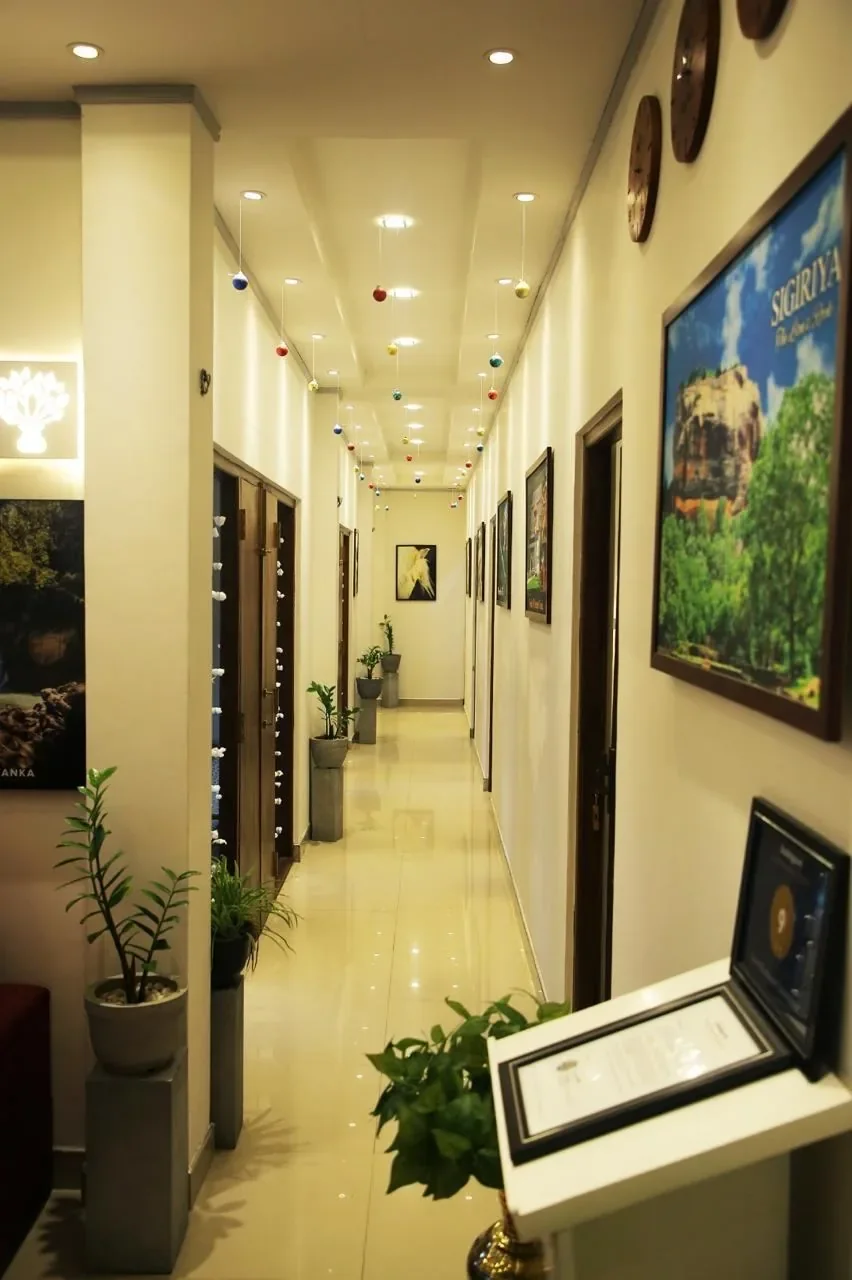 Lantern-lit hallway